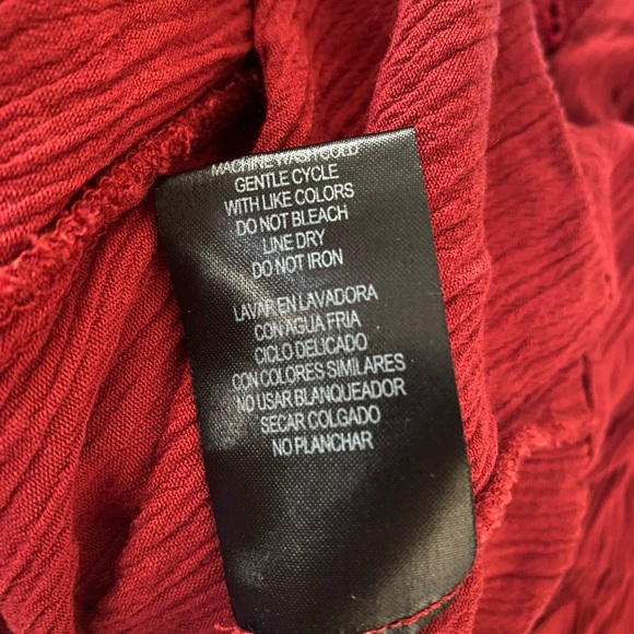 Heartsoul Red Crinkle Top / Tunic - Picture 6 of 7